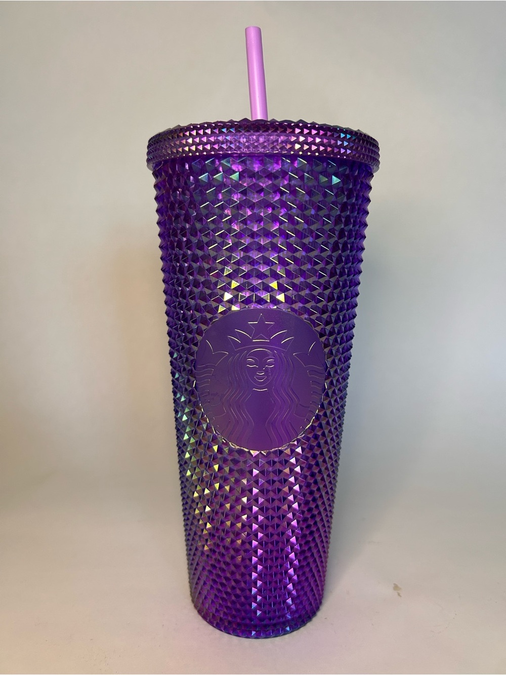 Starbucks Purple Oil Slick Studded CoffeeCold Cup Tumbler Venti 24oz Summer 2022